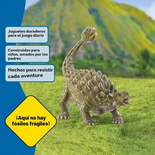 Vista 5 de Schleich Dinosaurs - Ankylosaurus Toy Figurine - Kids Ages 4+ 15023