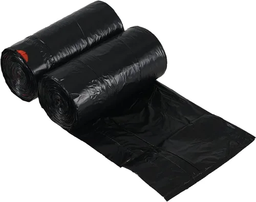 Vista 7 de Bolsas de basura con cordón de cocina de 6 galones, bolsas de basura negras de plástico, 2 rollos, 110