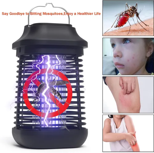 Vista 8 de Exterminador de insectos para exteriores e interiores, cable de alimentación de 9.8 ft con interruptor exterminador de mosquitos, exterminador