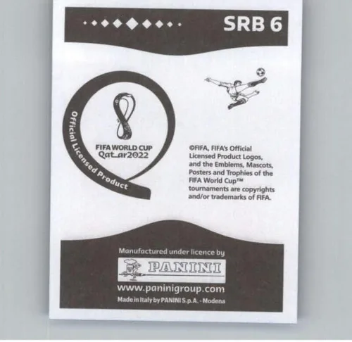 Vista 2 de 2022 Panini World Cup Qatar Stickers Blue #SRB6 Strahinja Pavlovic Serbia Group G Official Album Sticker (2 inch X 2.5 Inch) in Raw (NM or Better)