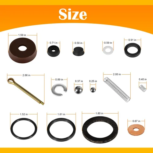 Vista 5 de Kit de reparación de reemplazo de sello para piso Jack Hein Werner WS Modelo 1-1/2 toneladas (16PCS)