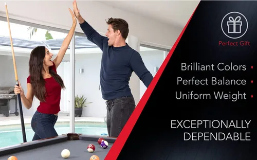 Vista 2 de Juego de bolas de billar belga de tamaño reglamentario premium, 16 bolas de billar de calidad profesional - Juego de bolas de billar personalizadas