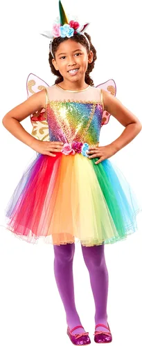 Vista 4 de Rubie's Girl's Forum Novelties Rainbow Unicorn Costume Dress