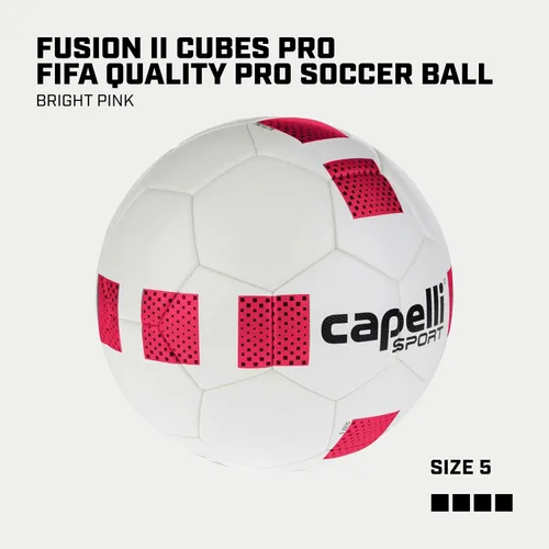 Vista 2 de Capelli Sport Balón de fútbol tamaño 5, Fusion II Cubes FIFA Quality Pro Balón de fútbol para jugadores jóvenes y adultos, entrenamiento