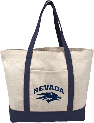 Vista 137 de Campus Lab Bolsa de lona con logotipo primario colegiado con bolsillo externo, bolsa de hombro reutilizable para ir de compras, playa Águilas A&m