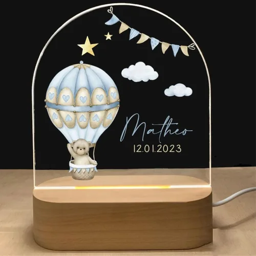 Vista 19 de Luz nocturna personalizada para bebés y niños, regalos personalizados con nombre, regalos de bautizo para niñas/niños, lámpara nocturna regulable