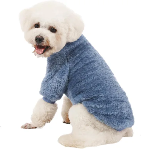 Vista 5 de Suéter para perro, paquete de 3 suéteres para perros pequeños, ropa para perros pequeños, hembras y machos, suéter ultrasuave y cálido