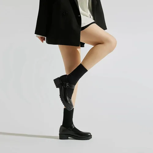 Vista 7 de Caradise Zapatos de uniforme para mujer con plataforma Mary Janes
