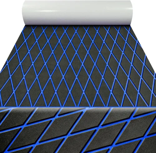 Vista 40 de 102.3" X 45.2" pulgadas, patrón de diamante, cubierta marina autoadhesiva, suelo de barco, cubierta de espuma EVA marina, antideslizante, para Gris