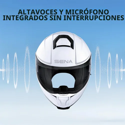 Vista 3 de Sena OUTRUSH 2 - Casco modular de motocicleta inteligente con conectividad Bluetooth y comunicación de intercomunicación de malla Negro mate