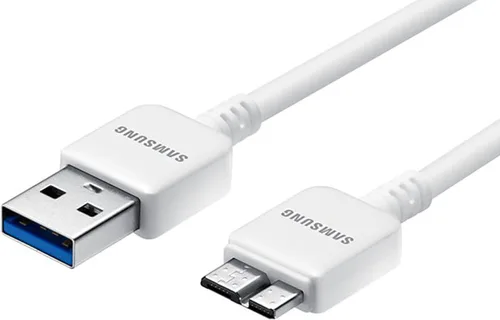 Vista 4 de Samsung Cable de datos USB 3.0 para Galaxy Note 3, embalaje no minorista, color blanco