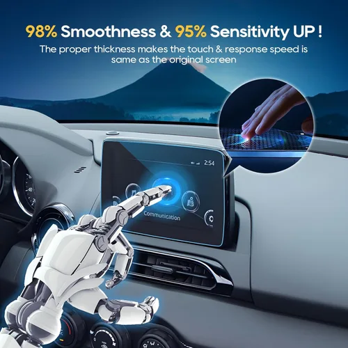 Vista 4 de LFOTPP Protector de pantalla de navegación de 7 pulgadas para F i a t 124 Spider(2017-2020), Mazda MX-5 Miata (2016-2023), Mazda CX-3 (2016-2021)