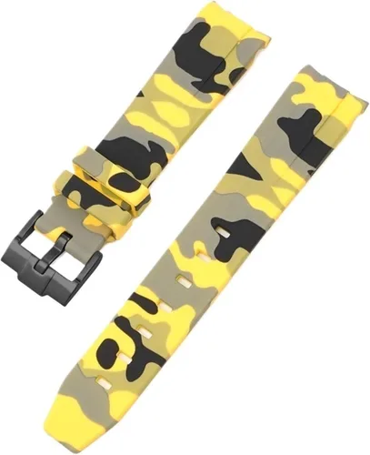 Vista 33 de Correa de camuflaje para Omega Moon Curvo Extremo Pulsera de goma de silicona Hombres Mujeres Sport Watch Band Accesorio 0.787 in