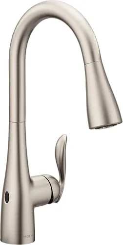Vista 13 de Moen Arbor Chrome Motionsense Wave Touchless Grifo de cocina desplegable de una manija con limpieza eléctrica, 7594EWC