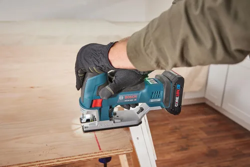 Vista 6 de Bosch GST18V-60BCN 18V Herramienta de sierra caladora sin cepillo con asa de barril conectada, 3,800 SPM, luz LED, cambio de hoja sin herramientas