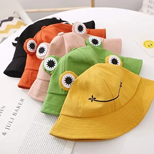Vista 8 de Jiuhong Sombrero de pescador de rana para adultos, sombrero de pescador para adultos, adolescentes, ala ancha, gorra de pescador de playa