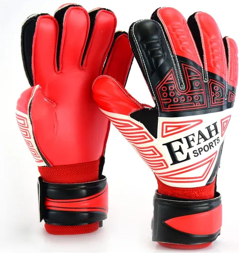 Vista 10 de Guantes de portero de fútbol para niños, jóvenes, guantes de portero de fútbol con protección para dedos y agarres dobles en la muñeca