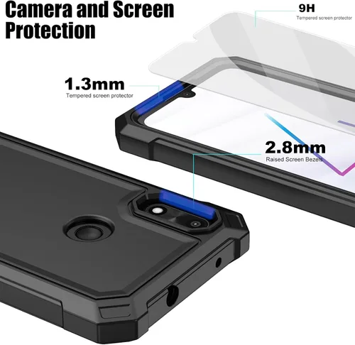 Vista 6 de Ailiber Funda para teléfono Gabb Phone4, funda Gabb Phone 4 con protector de pantalla, protección de doble capa, parachoques de TPU en esquina a