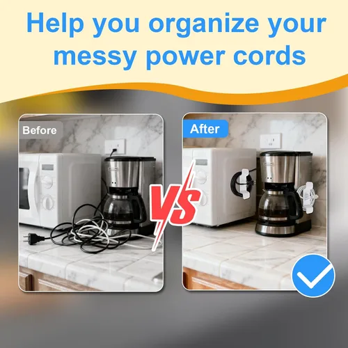 Vista 7 de Organizador de cables para electrodomésticos, 20 unidades, para actualizaciones de escritorio, aparatos de cocina, soporte para aparatos eléctricos