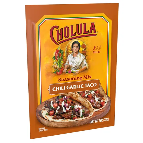 Vista 3 de Cholula Mezcla de condimentos para tacos con chile y ajo, 1 oz (paquete de 12)