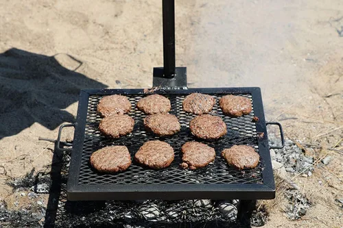 Vista 6 de GameMaker Parrilla de Cocina de Fuego Abierto – Parrilla de Campamento Portátil para Cocina de Llama Abierta, Fogatas, Anillos de Fuego al Aire