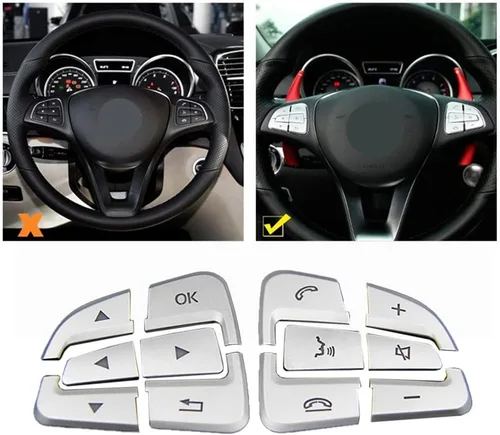 Vista 5 de Riloer Kit de decoración para el interior del automóvil compatible con Mercedes Benz GLA CLA GLS GLE CLS SL A B estilo flecha