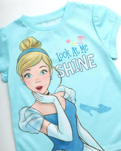 Vista 3 de Disney Girls T-Shirt 4 Pack Cute Minnie Mouse and Princess Short Sleeve Shirts Princess Tee Gift Set for Girls