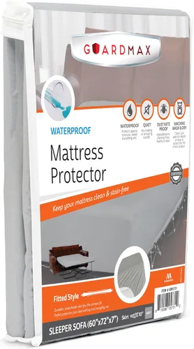 Vista 11 de Guardmax Protector de colchón de punto tamaño California King, impermeable y a prueba de ácaros con bolsillos elásticos, suave, cómodo y silencioso
