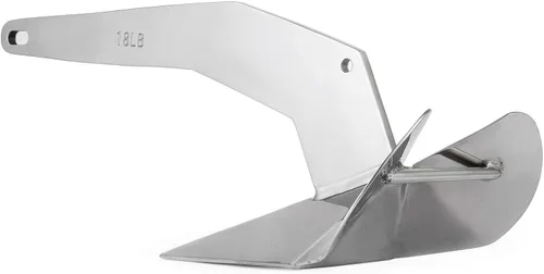 Vista 3 de ISURE MARINE Ancla triangular resistente de acero inoxidable estilo delta/ala para barco, 11 libras, 13 libras, 16 libras, 17.5 libras, 22 libras