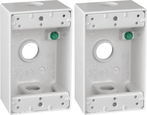 Vista 14 de SIGMA ENGINEERED SOLUTIONS 14250WH Caja de Salida Eléctrica de Metal, Resistente a la Intemperie, Protector de Enchufe y Receptáculo de Montaje