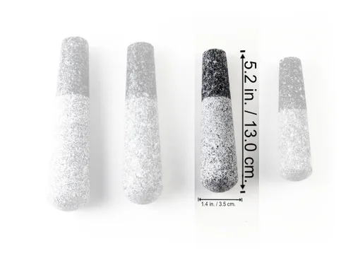Vista 2 de 2 Mini Size Replacement Pestle Only Asian Style Spice Cooking Kitchen Granite Rock Grinder Small (5.2 in + 6.2 in / 13.0+16.0 cm.)
