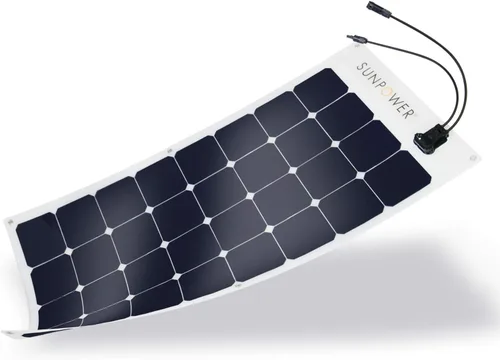 Vista 2 de ExpertPower Panel solar flexible de 100 W Módulo de alta eficiencia con células solares monocristalinas Maxeon para aplicaciones de carga de RV