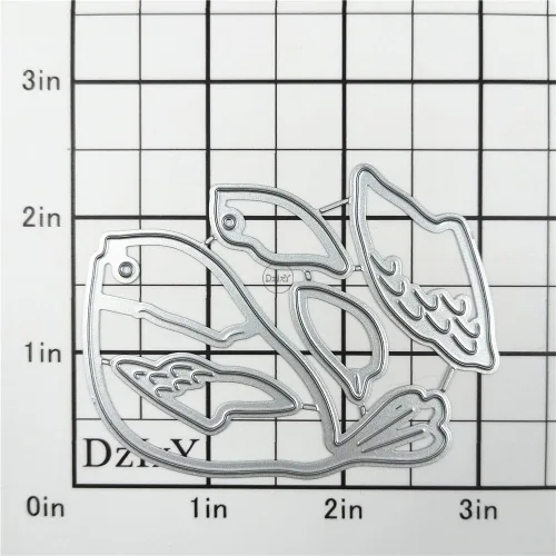 Vista 2 de DzIxY Juego de troqueles de corte de metal para tarjetas con diseño de pájaros, troquelados, plantillas de máquina para álbumes de recortes