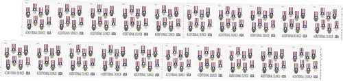 Vista 3 de 2017 Uncle Sam's Hat - Sellos postales de USPS de onzas adicionales, 5 hojas de 20 (100 sellos)