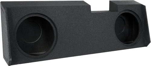 Vista 12 de QPower - Caja de subwoofer doble de 10 pulgadas para debajo del asiento, subcaja con puerto QBomb compatible con Chevy Silverado Crew y Double Cab