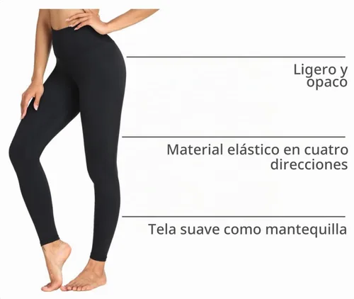Vista 4 de Colorfulkoala Pantalones de yoga suaves de cintura alta para mujer, leggings de longitud completa Negro