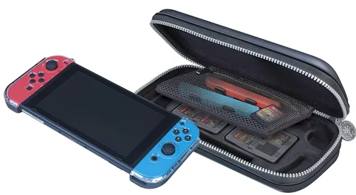 Vista 9 de Game Traveler Zelda Nintendo Switch Case - Switch OLED Case for Switch OLED Switch Switch Lite Adjustable Viewing Stand Bonus Game Cases Deluxe