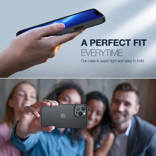 Vista 5 de ORIbox - Funda delgada para iPhone 13 Pro Max de 6.7 pulgadas, ajustada, delgada, con protección a prueba de golpes, con diseño transparente y mate