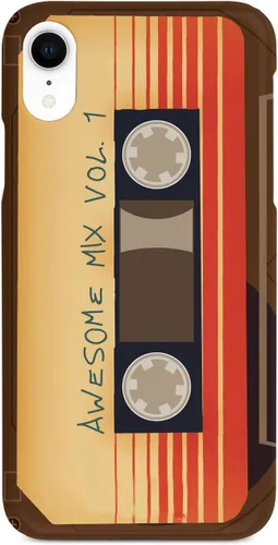 Vista 10 de Inspired Cases - Compatible con iPhone Xs Max - Funda protectora con textura 3D para Apple iPhone Xs Max - Awesome Mix Vol. 1 Old School Vintage Tape
