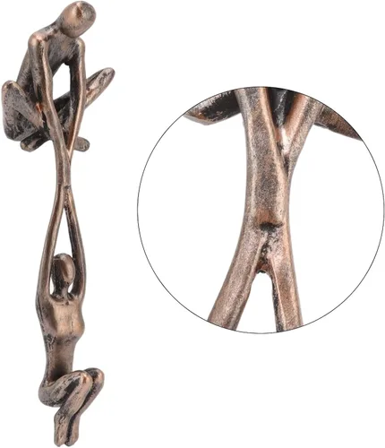 Vista 9 de Yosoo Adorno de escultura de amante, figura de baile de mujer levantando pareja y hombre, estatua de arte abstracto, un gran recién casado, parejas