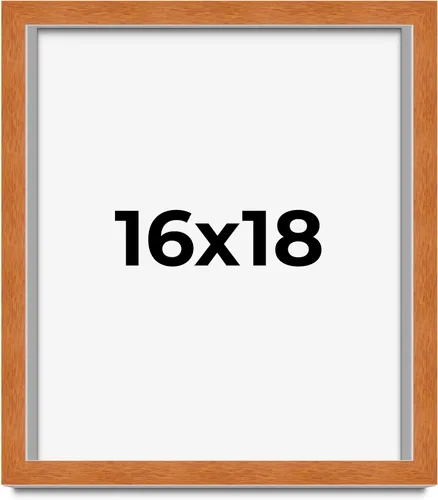 Vista 83 de Marco de 3 x 3 pulgadas de madera maciza de nuez y miel marrón con plexiglás acrílico UV, respaldo de tablero de espuma y accesorios para colgar
