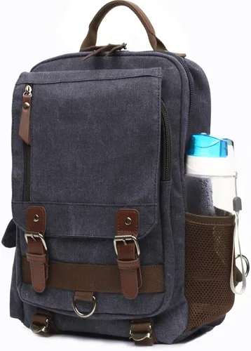 Vista 5 de Mygreen bolsa cruzada de lona, mochila de viaje