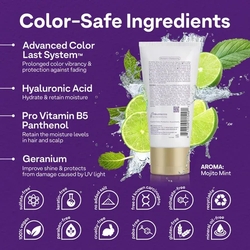 Vista 3 de Colorproof Sulfate-Free Moisturizing Shampoo for women Hydrating Shampoo with Mojito Mint Scent Vegan and Color-Safe Formula Adds Volume &