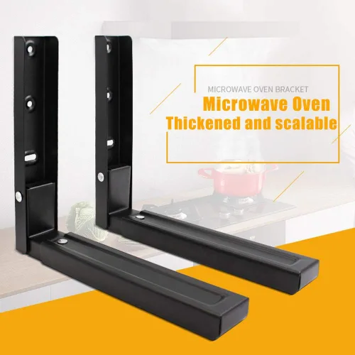 Vista 3 de Soportes de montaje en pared para microondas, brazo plegable, ajustable, extensible, para colgar en la pared, soportes para microondas, soporte