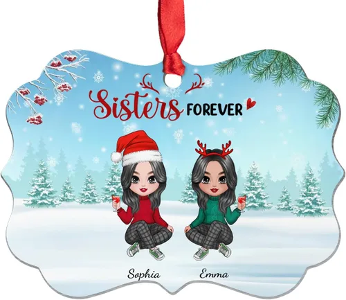 Vista 11 de Adorno de Bestie, Congrats On Being My Bettie You Lucky - Adorno de Navidad personalizado, regalos para alma gemela, árbol de Navidad colgante