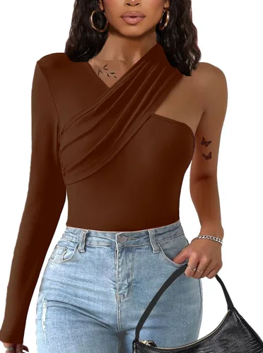 Vista 2 de Hilinker Body de un hombro para mujer con corte cruzado