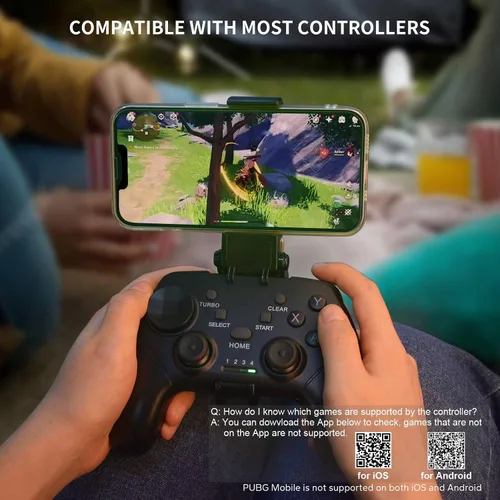 Vista 3 de arVin Game Controller for iPhone/iOS/Android/PC/Steam Deck with Phone Holder, Turbo, Wireless Gamepad Joystick for iPhone