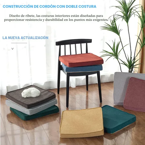 Vista 4 de Cojín de banco personalizable, cojines para sillas de ventana panorámica para muebles de patio, cojín largo para taburete, diseño de estructura