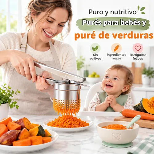 Vista 6 de Livilord - Ricer para patatas, acero inoxidable 18/10, mango ergonómico