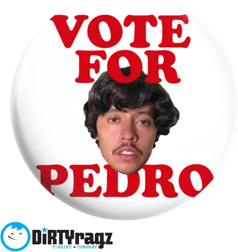 Vista 6 de DIRTYRAGZ Camiseta Vote for Pedro para hombre, camiseta gráfica de Napoleon Dynamite